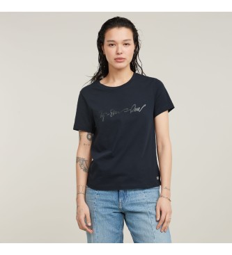 G-Star Camiseta G-script shiny marino