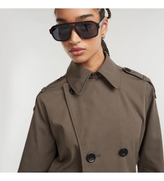 G-Star Gabardina Trench Coat marrn