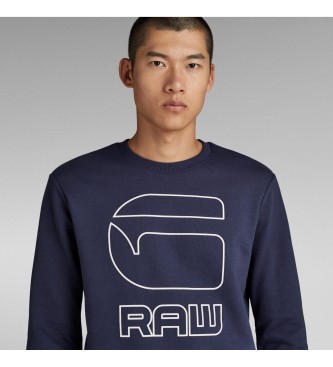 G-Star Graw sweatshirt i navy med grafik