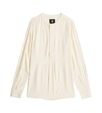 G-Star Blusa beige con mezza abbottonatura