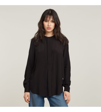 G-Star Half placket blouse black