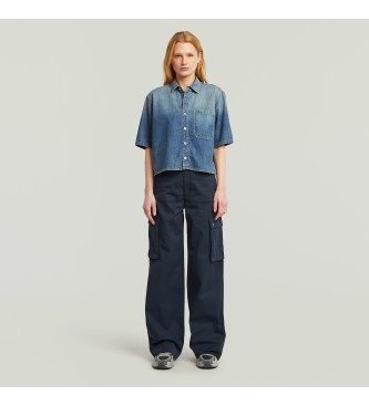 G-Star Cargohose mit hoher Taille navy