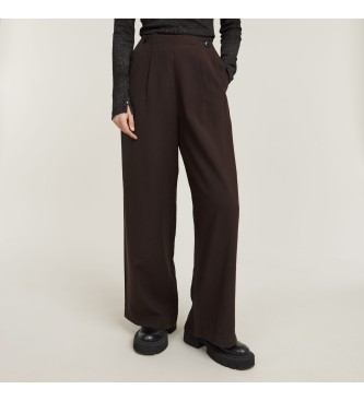 G-Star Holiday brown wide leg trousers