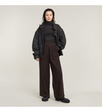 G-Star Holiday brown wide leg trousers