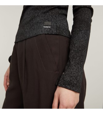 G-Star Holiday brown wide leg trousers