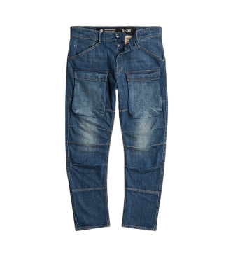 G-Star Dżinsy 3D Regular Tapered Denim Cargo w kolorze niebieskim