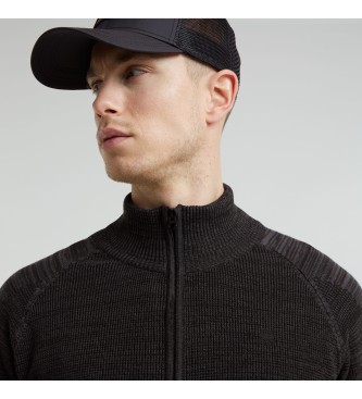 G-Star Pullover 3D Biker Zip Through Knitted schwarz