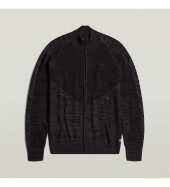 G-Star Pullover 3D Biker Zip Through Knitted schwarz