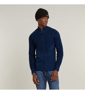 G-Star Pullover 3D Biker Zip Through Knitted navy