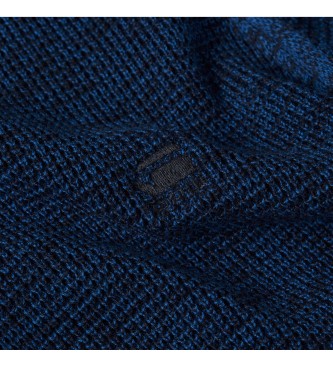 G-Star Sweter 3D Biker Zip Through Knitted navy