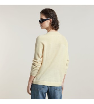 G-Star Core Loose V-Neck Knitted beige jumper