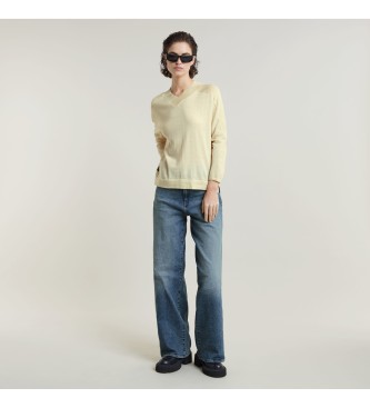 G-Star Core Loose V-Neck Knitted beige jumper