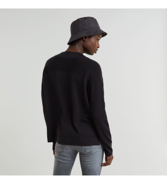 G-Star Core Loose V-Neck Knitted jumper black