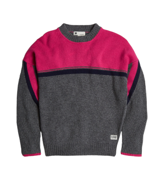 G-Star Maglione lavorato a maglia sciolto multicolore grigio, rosa