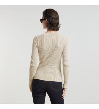 G-Star Plated Slim Strikket trje beige