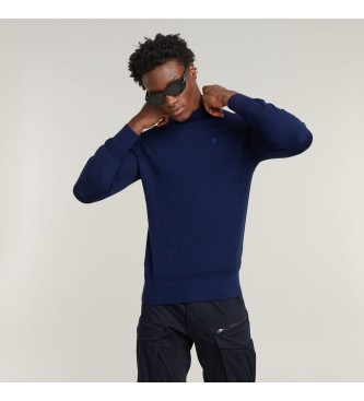 G-Star Sweter Premium Core Mock navy