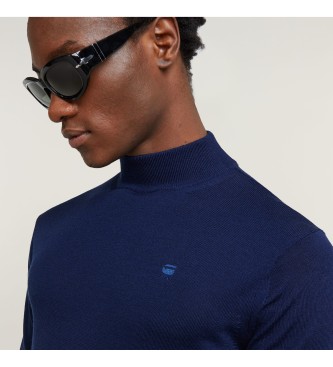 G-Star Sweter Premium Core Mock navy