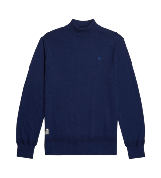 G-Star Pulover Premium Core Mock navy