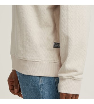 G-Star Sweatshirt med knoldet ryg i beige