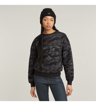 G-Star Sudadera Lace AOP Loose negro