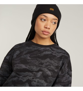 G-Star Sudadera Lace AOP Loose negro