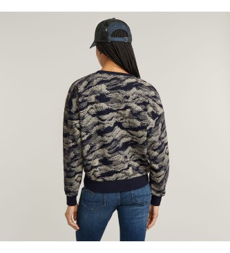 G-Star Sweatshirt Spets AOP Ls marinbl