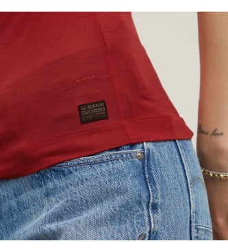 G-Star Aansluitende top met 3/4 mouwen rood  