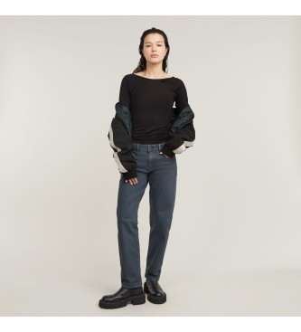 G-Star Slanke top met lage rug en 3/4 mouwen zwart