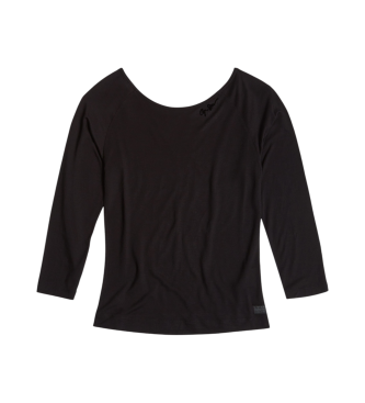 G-Star Slanke top met lage rug en 3/4 mouwen zwart