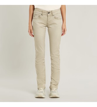 G-Star Slanke rechte beige broek Midge