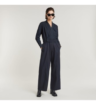 G-Star Getailleerde wikkel jumpsuit marine