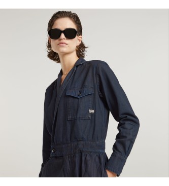 G-Star Getailleerde wikkel jumpsuit marine