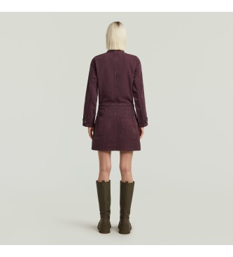G-Star Fliederfarbenes Moto-Kleid