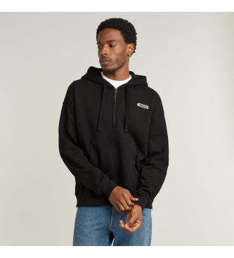 G-Star Sweatshirt Multi zip thru loose black