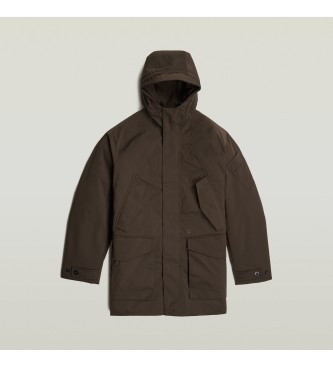 G-Star Parka z wieloma kieszeniami brązowa