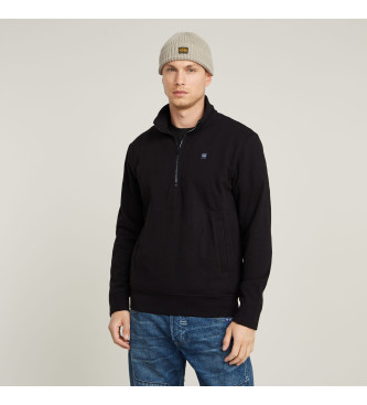 G-Star Felpa con mezza zip Nifous nera
