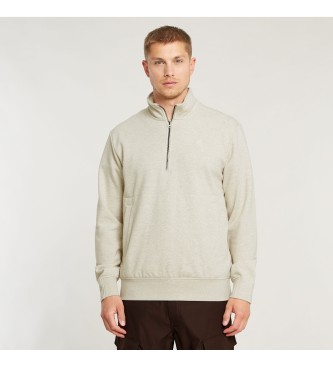 G-Star Felpa beige con mezza zip Nifous