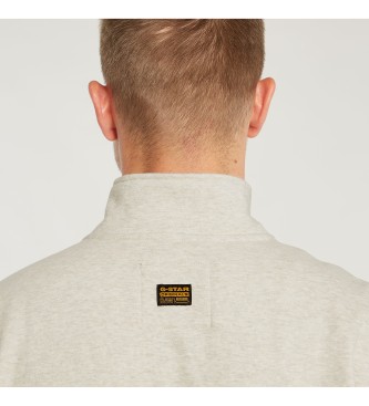 G-Star Felpa beige con mezza zip Nifous