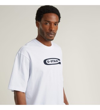 G-Star Camiseta Old skool logo boxy blanco