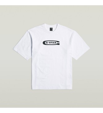 G-Star T-shirt boxy com logtipo Old Skool branco