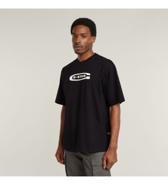 G-Star T-shirt boxy com logtipo Old Skool preto