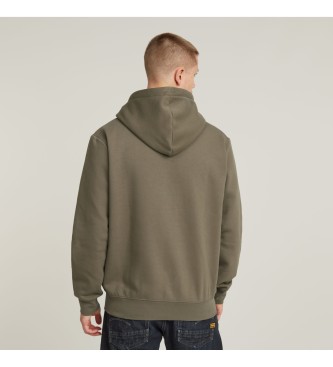 G-Star Hoodie met Old Skool logo groen