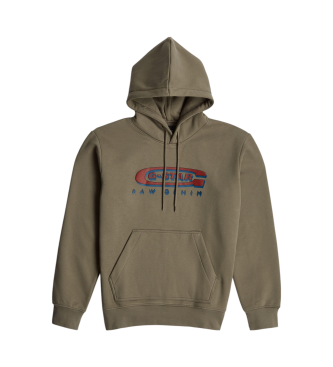 G-Star Hoodie with Old Skool logo green