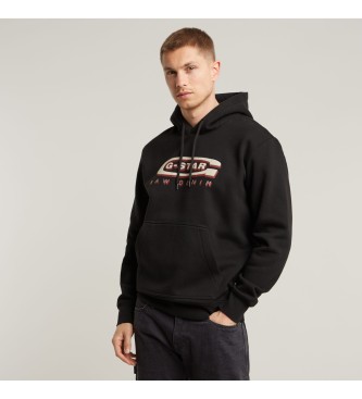 G-Star Sudadera con capucha y logotipo de Old Skool  negro