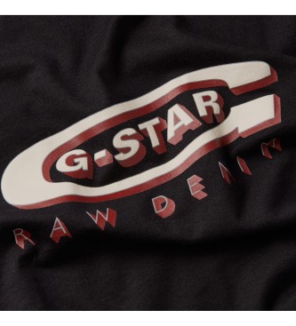 G-Star Koszulka z logo Old Skool czarna