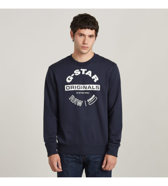 G-Star Originals navy sweatshirt med logo