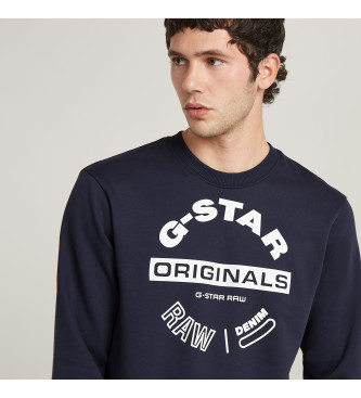 G-Star Originals navy sweatshirt med logo