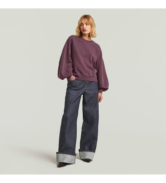 G-Star Overfarvet lilla sweatshirt