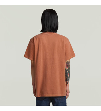 G-Star T-shirt surdimensionn  empicement central marron