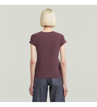 G-Star Camiseta Overdyed Eyben Slim V 2.0 lila